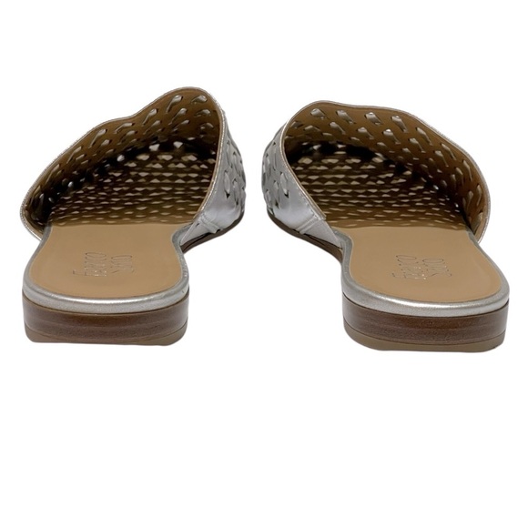 FRANCO SARTO L-GLENA 2 WOVEN SILVER MULES SZ 8 MED EUC - Picture 7 of 10